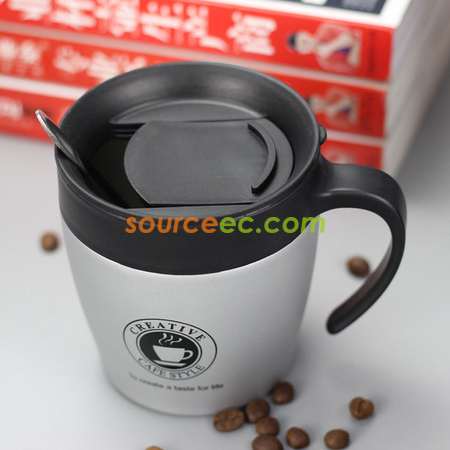 礼品订购330ML 不锈钢带手柄保温杯广告