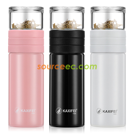450ML 便携式茶水分离玻璃杯