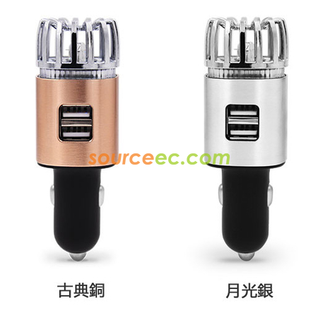 车载充电器USB点烟器车用空气净化器