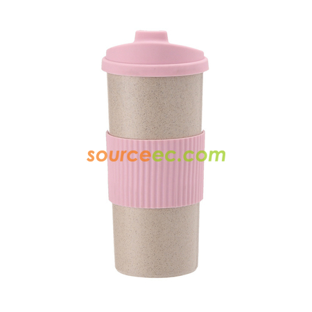 礼品订购350ML 小麦秸秆纤维咖啡杯广告