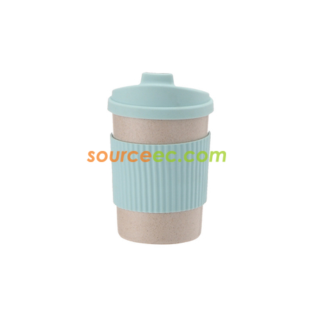 礼品订购350ML 小麦秸秆纤维咖啡杯广告