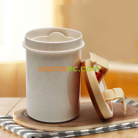 礼品订购600ML  小麦秸秆汤杯广告