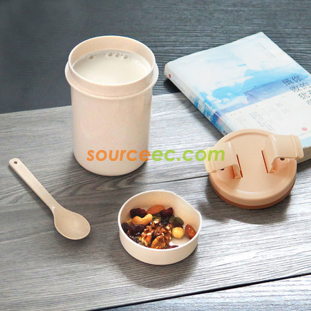 礼品订购600ML  小麦秸秆汤杯广告