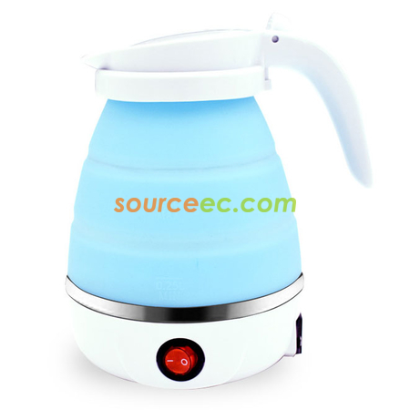 礼品订购600ML硅胶折叠电热水壶广告