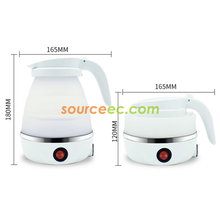 礼品订购600ML硅胶折叠电热水壶广告