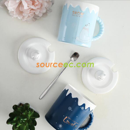 礼品订购圣诞陶瓷杯广告