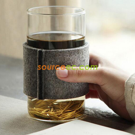 礼品订购毛毡隔热杯套广告