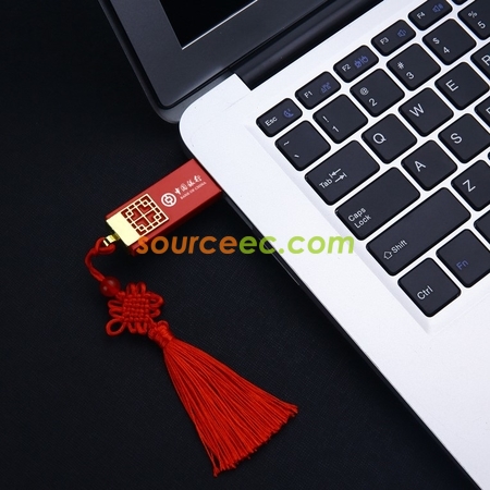 礼品订购中国风梅花红书签复古典礼品套装 U盘广告