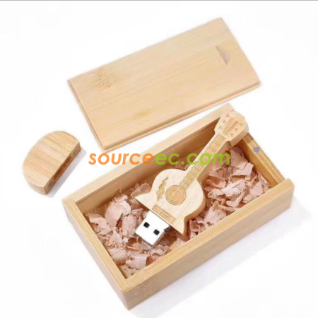 礼品订购木吉他U盘广告
