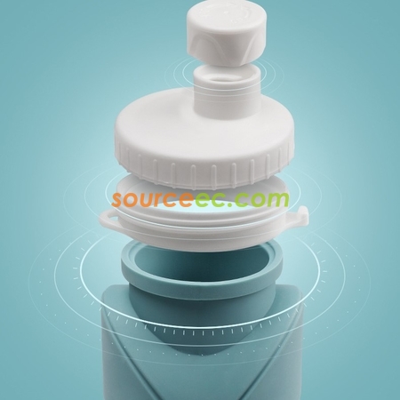 礼品订购創意矽膠折疊水樽600ML广告