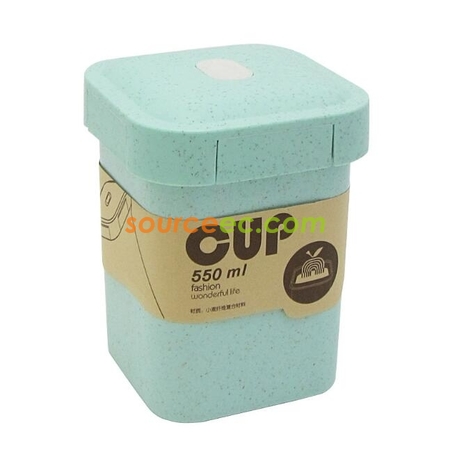 礼品订购550ML 小麦秸秆纤维咖啡杯广告
