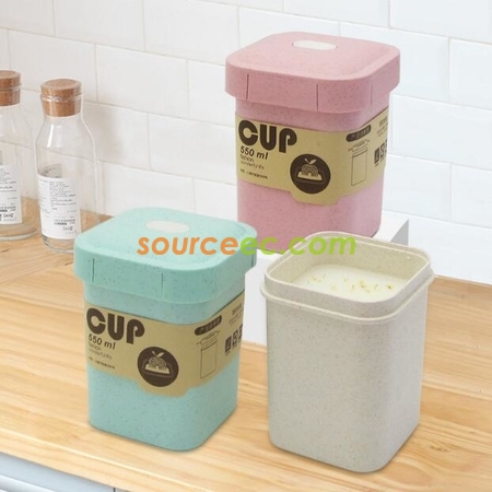 礼品订购550ML 小麦秸秆纤维咖啡杯广告