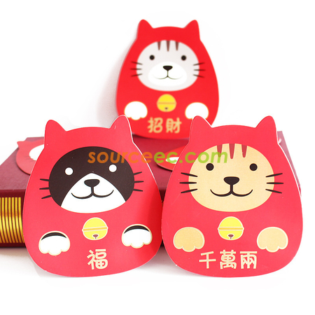 礼品订购招财猫利是封广告