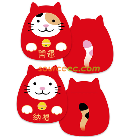 礼品订购招财猫利是封广告