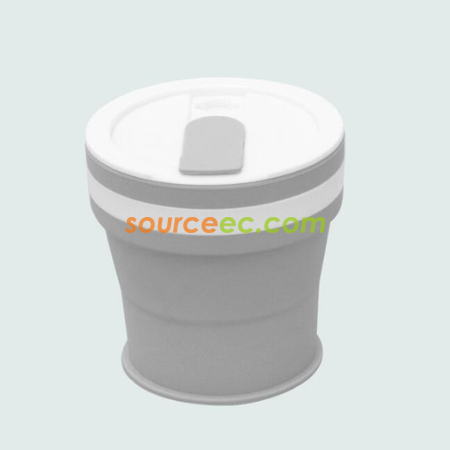 礼品订购350ML 折叠硅胶咖啡杯广告