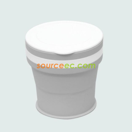礼品订购350ML 折叠硅胶咖啡杯广告