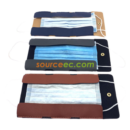 礼品订购PU折叠口罩收纳夹广告