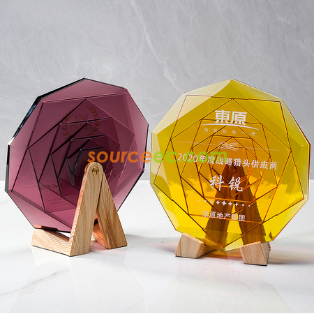 礼品订购琉璃水晶座广告