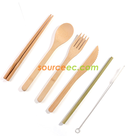 礼品订购环保袋竹制餐具套装广告
