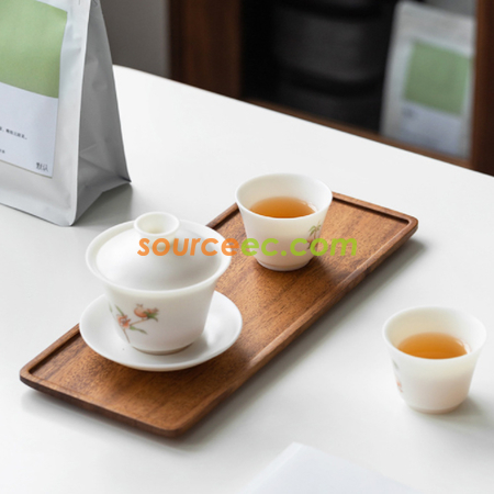 礼品订购长方型实木托盘广告