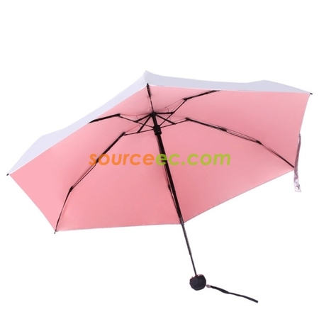 礼品订购五摺银胶迷你雨伞广告
