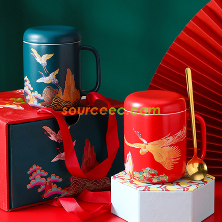礼品订购复古马克杯广告