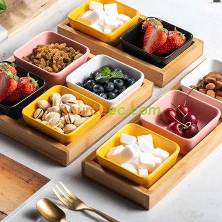 礼品订购方型零食小盘子广告