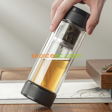 礼品订购双层玻璃杯广告