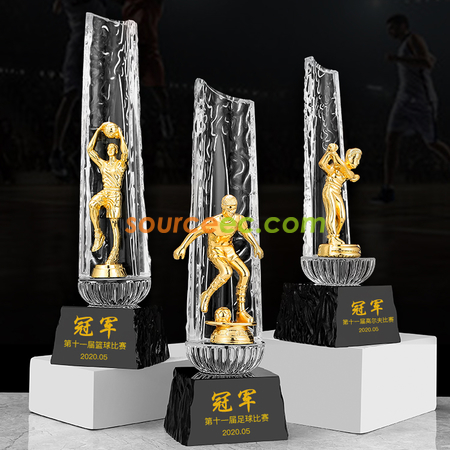 礼品订购比赛树脂水晶奖座广告