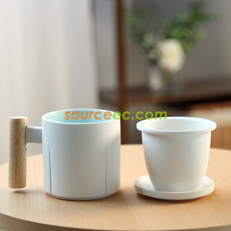 礼品订购陶瓷泡茶杯广告
