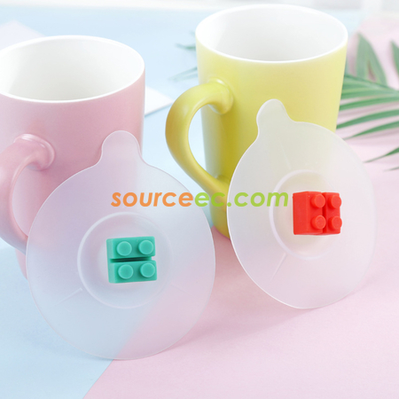 礼品订购创意积木硅胶茶杯水杯盖子广告