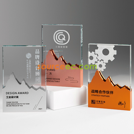 礼品订购金属水晶座广告