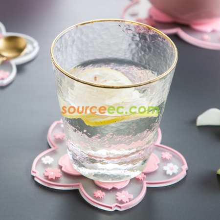 礼品订购樱花PVC隔热垫广告