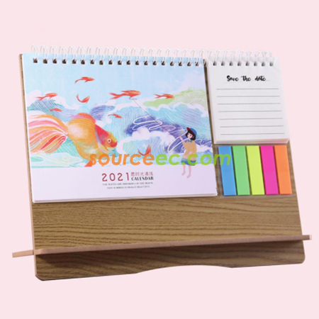 礼品订购创意木质台历广告