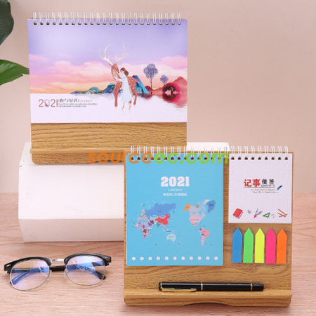 礼品订购创意木质台历广告