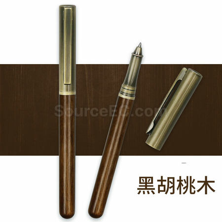 礼品订购实木黄铜广告笔广告
