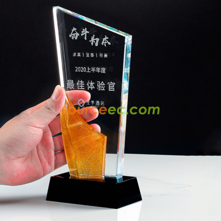 礼品订购水晶座广告