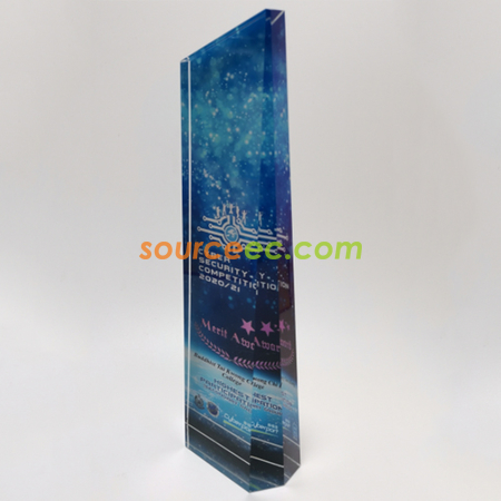 礼品订购彩印水晶奖座广告
