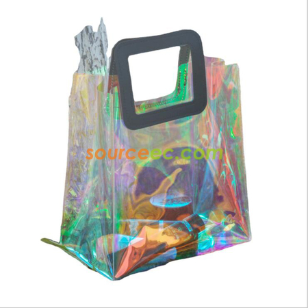 礼品订购镭射炫彩手提袋广告