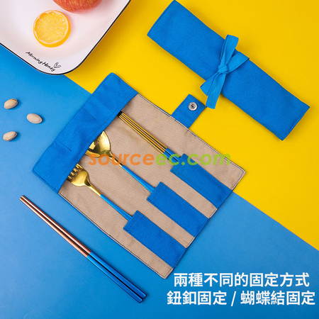 礼品订购北欧环保袋不锈钢餐具套装广告