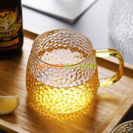 礼品订购雪点锤纹泡茶杯广告