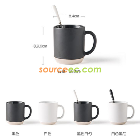 礼品订购380ML 双色配陶瓷杯广告