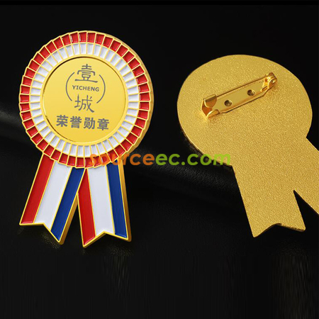 礼品订购金属奖牌胸花广告