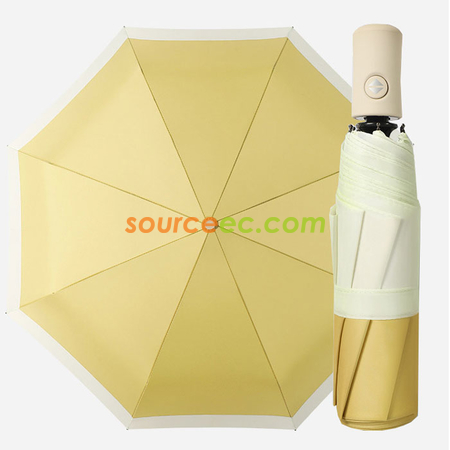 礼品订购小清新三折自动晴雨伞广告