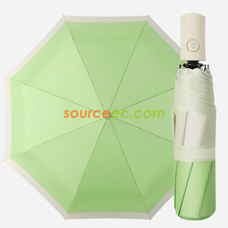 礼品订购小清新三折自动晴雨伞广告