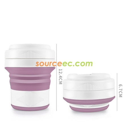 礼品订购450ML 折叠硅胶咖啡杯广告