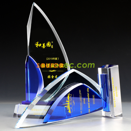 礼品订购帆船水晶座广告