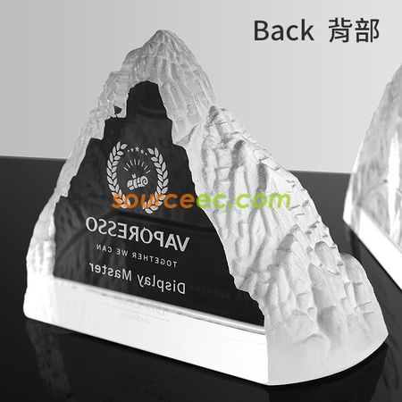 礼品订购冰山新款创意水晶奖杯广告