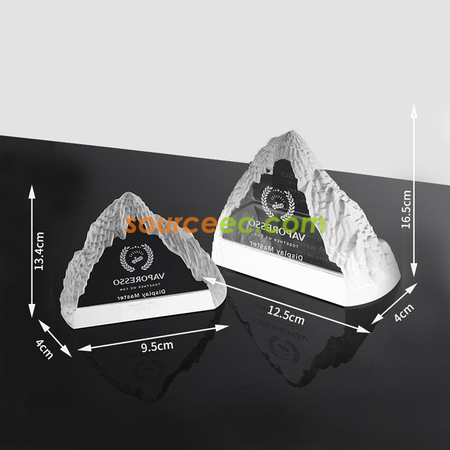 礼品订购冰山新款创意水晶奖杯广告