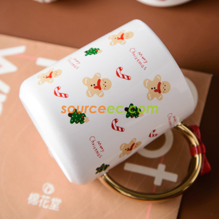 礼品订购圣诞陶瓷杯广告
